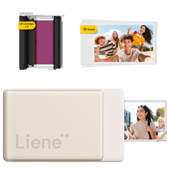 Liene Pearl N200 Pro 2*3'' Photo Printer-Gold +10 Papers