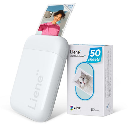 Liene Pearl 2*3'' Photo Printer-Pink (50 Zink Photo Papers)