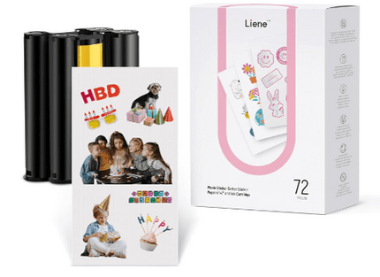 Liene Photo Sticker Cutter Paper 4*7'' - 72 Sheets & 1 Ink